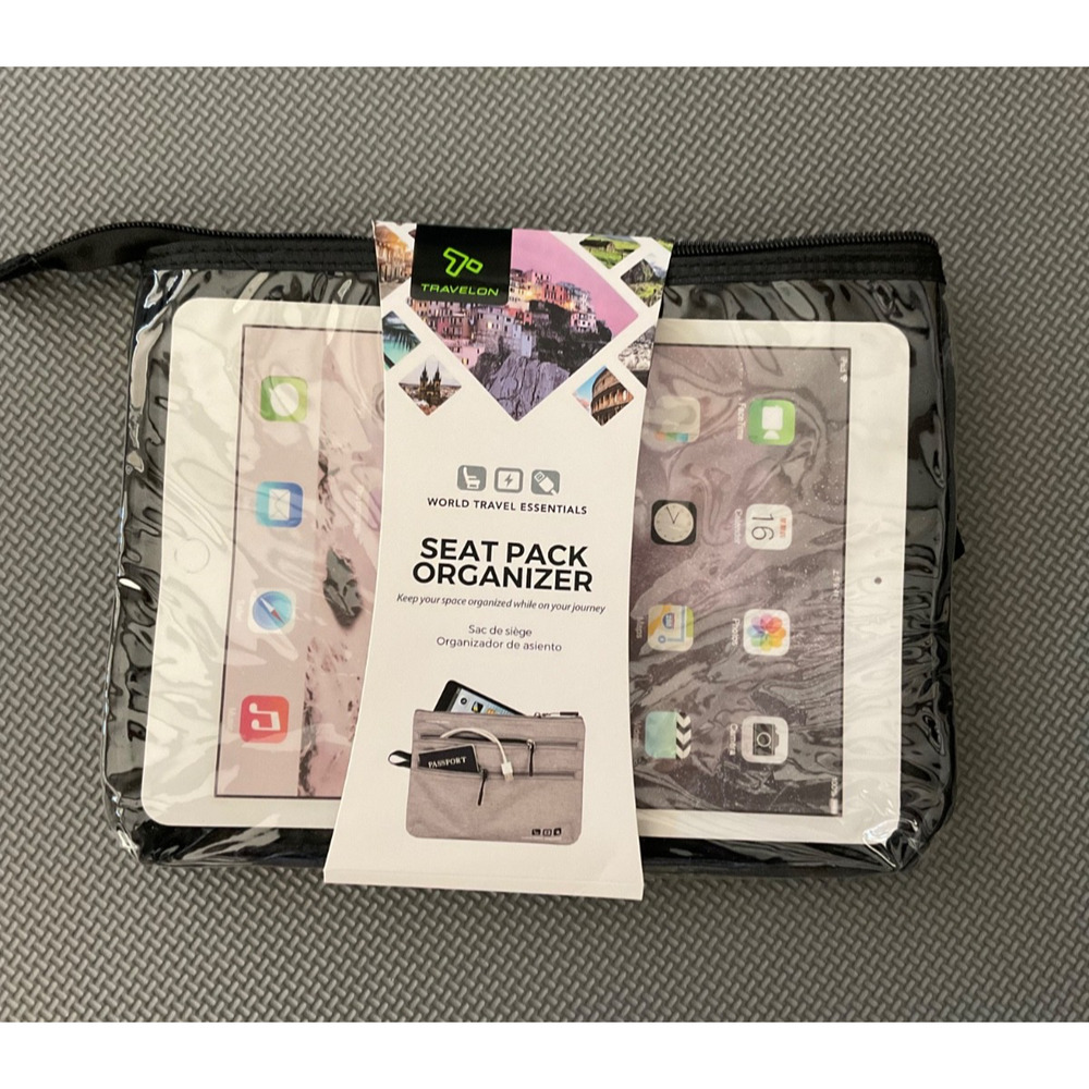 Travelon Seat Pack Organizer World Travel Essentials Tablet Case, #43511 New
